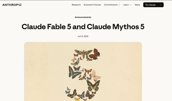Thông báo Claude Fable 5 và Claude Mythos 5