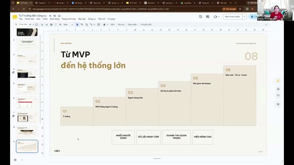 Slide từ MVP đến hệ thống lớn trong quá trình xây công cụ AI Automation