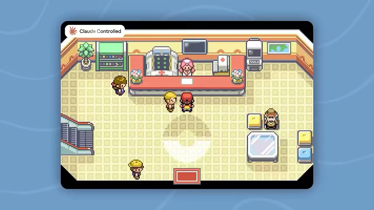 Frame video Claude Fable 5 chơi Pokémon FireRed bằng vision